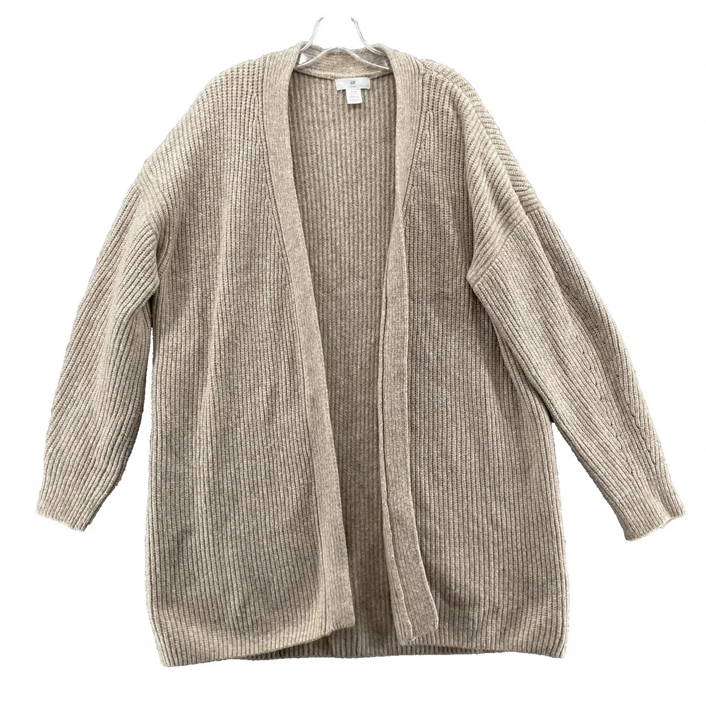 H&M Open Cardigan Womens XXL Knit Corpcore Classic Travel Preppy Normcore Office